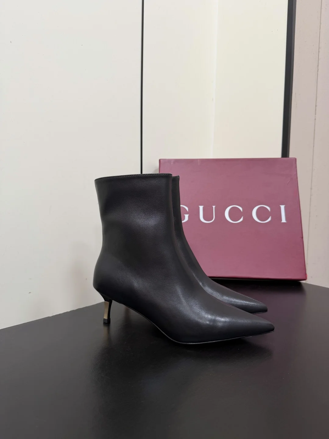 GUCCI Booties Leather Canvas Black EU35-42 C70202609110761 - Image 4