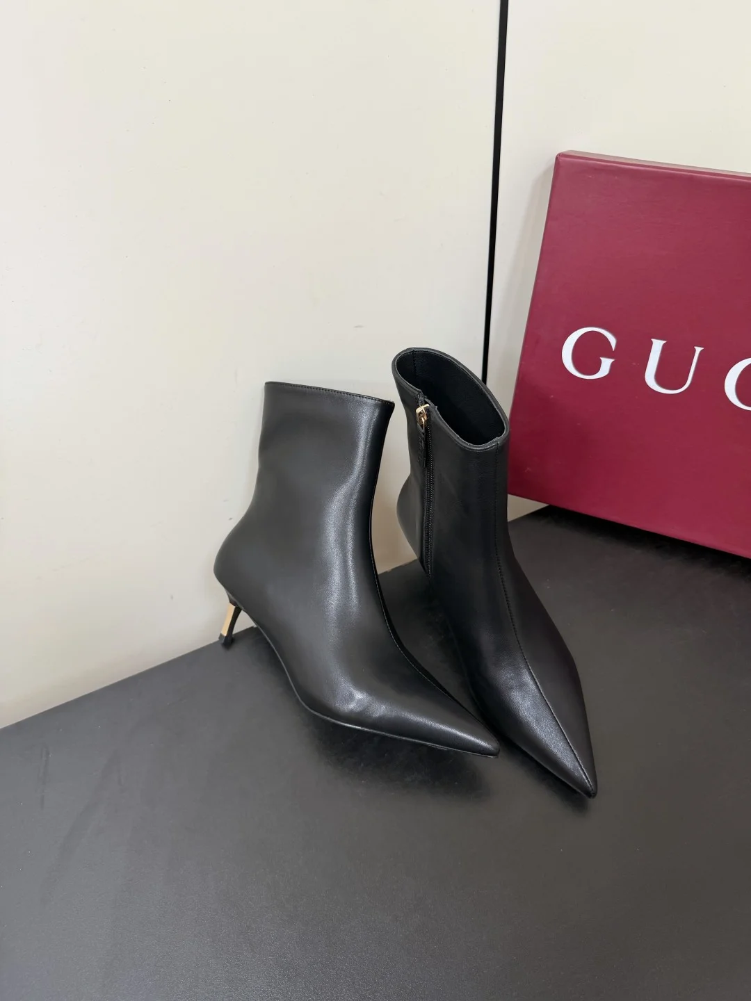 GUCCI Booties Leather Canvas Black EU35-42 C70202609110761 - Image 5