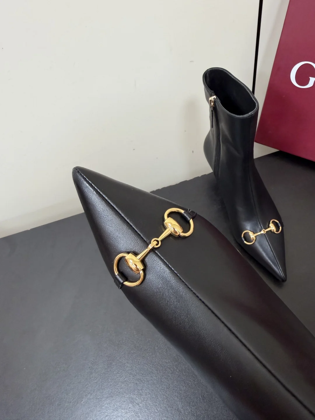 GUCCI Booties Leather Canvas Black-Gold EU35-42 C70202609110759 - Image 6