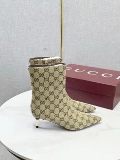 GUCCI Booties Patent Leather Beige-Brown EU35-41 C50202609110610