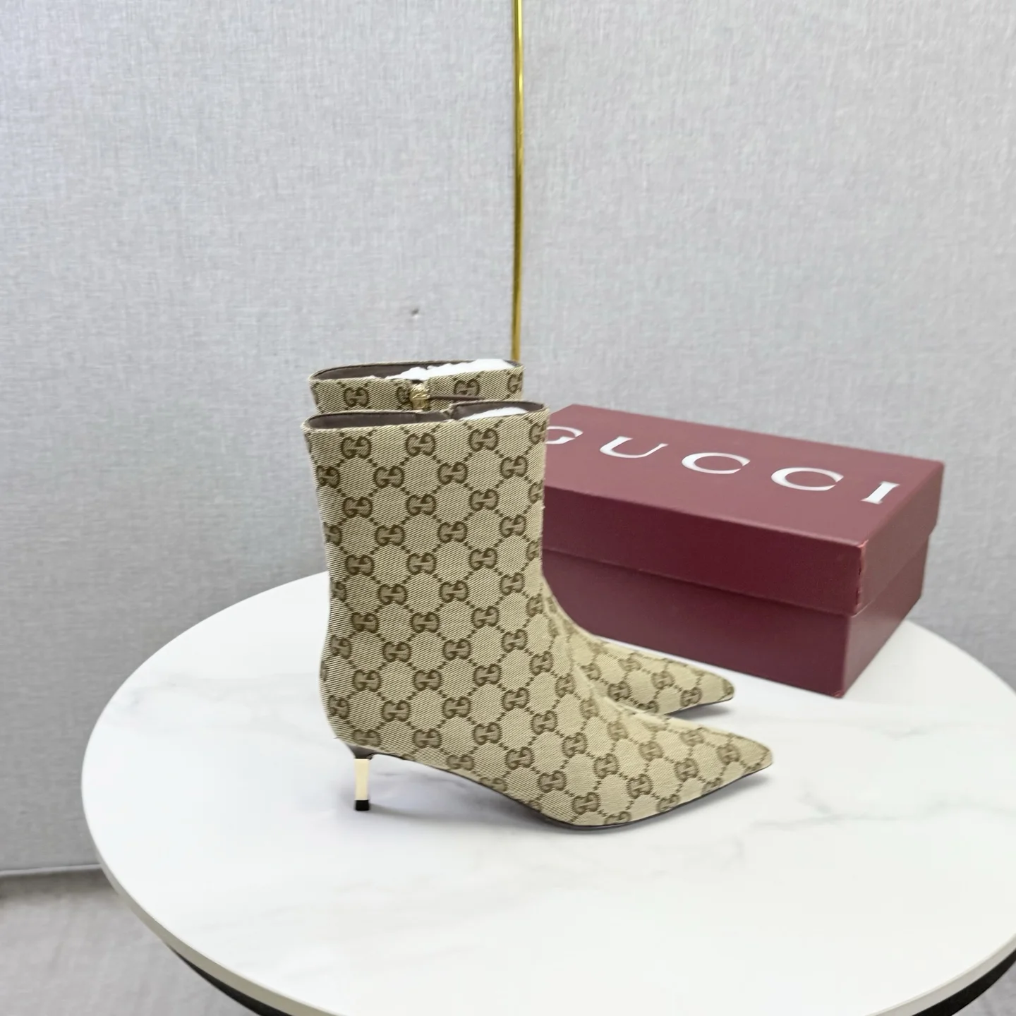 GUCCI Booties Patent Leather Beige-Brown EU35-41 C50202609110610