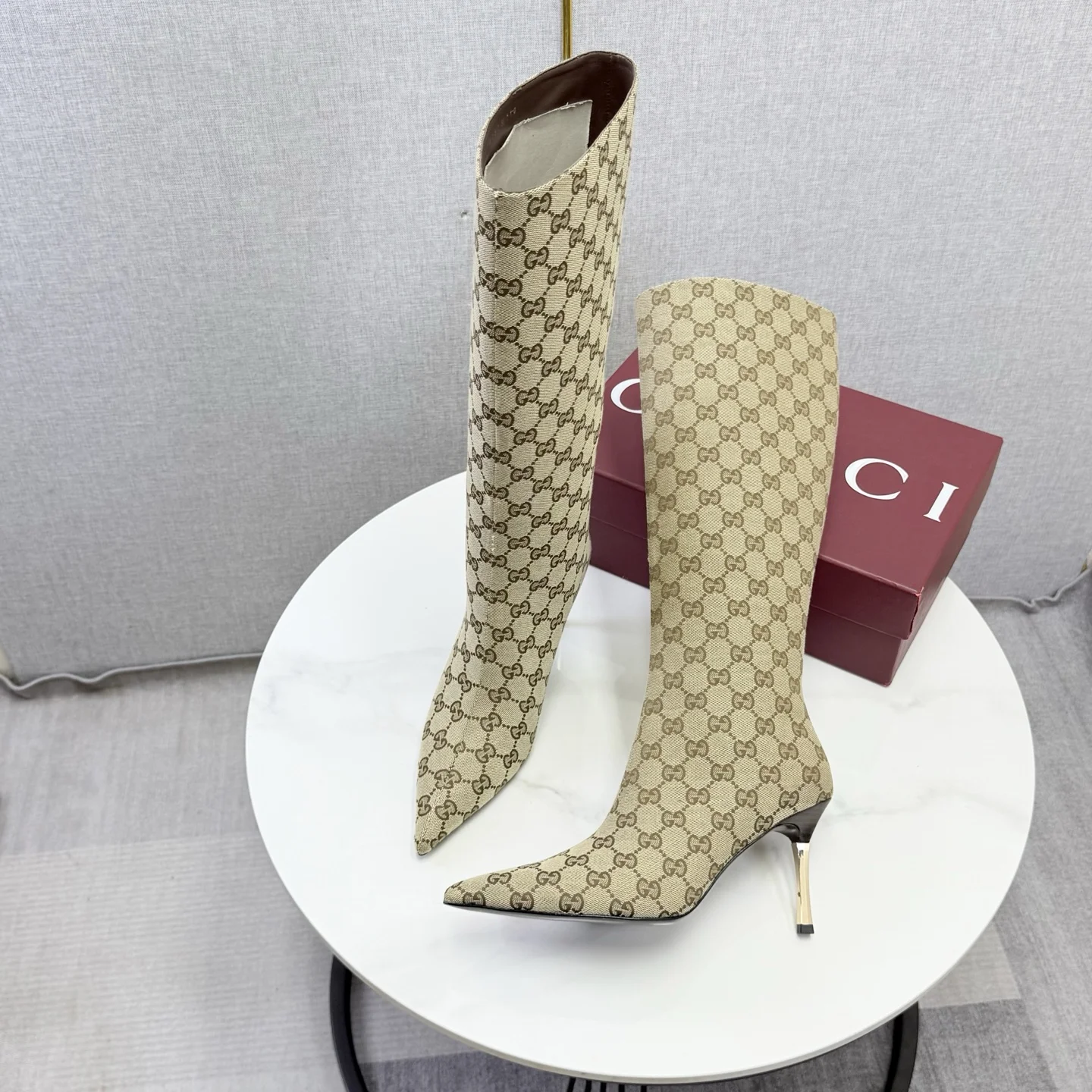 GUCCI Boots Beige-Brown D80202609110596 - Image 7