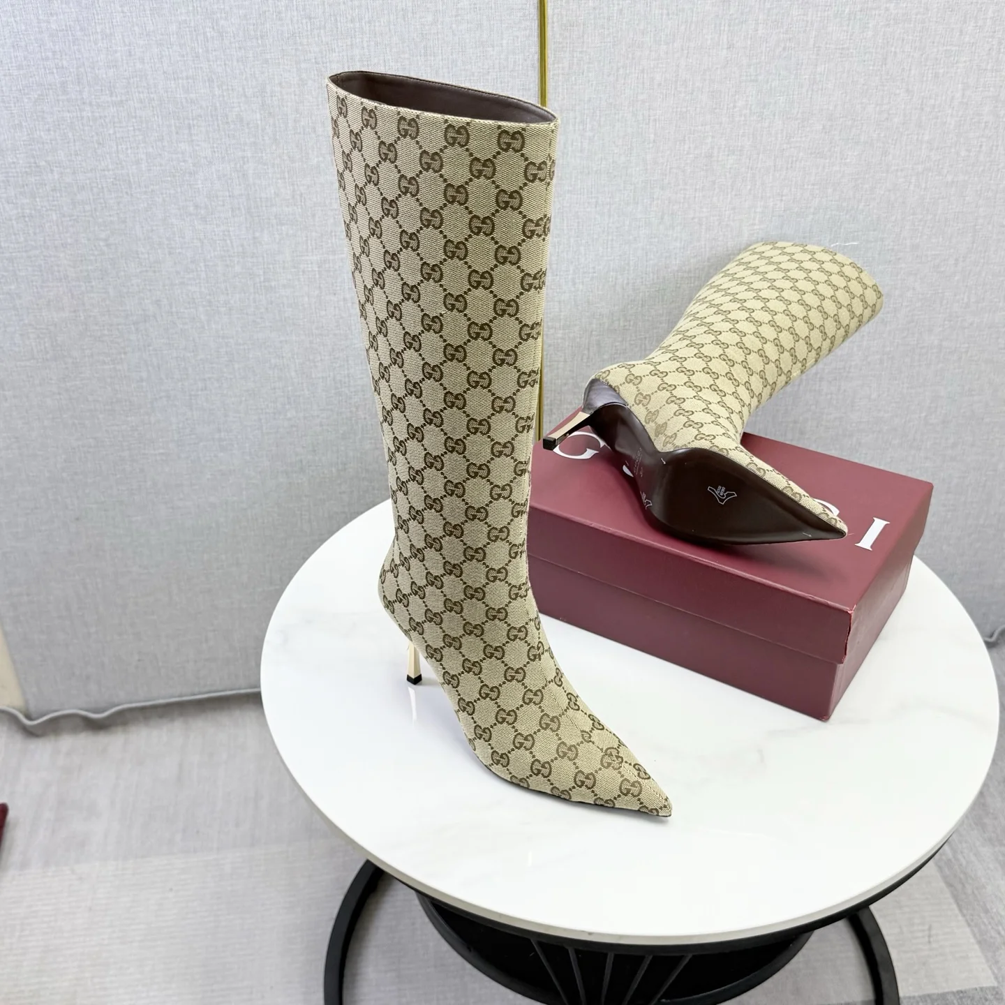GUCCI Boots Beige-Brown D80202609110596 - Image 8