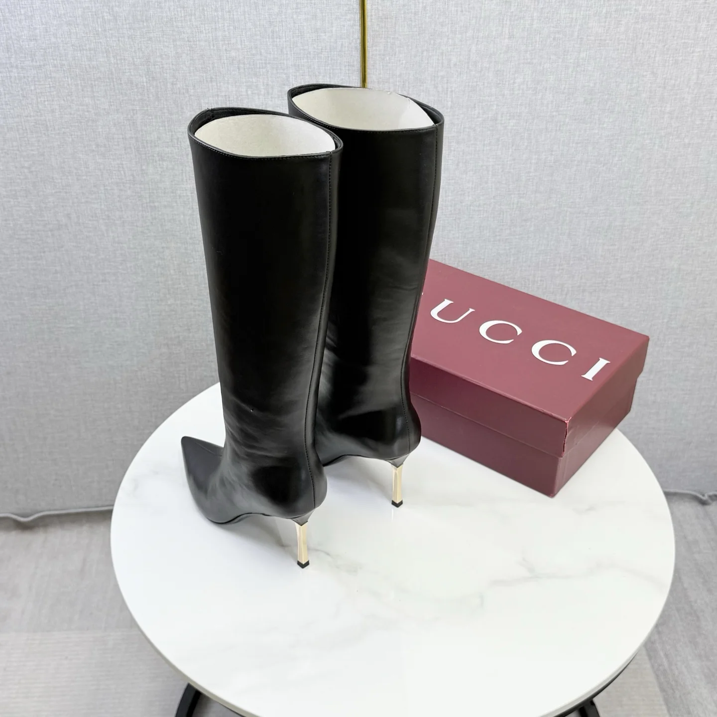 GUCCI Boots Black-Gold E10202609110598 - Image 5