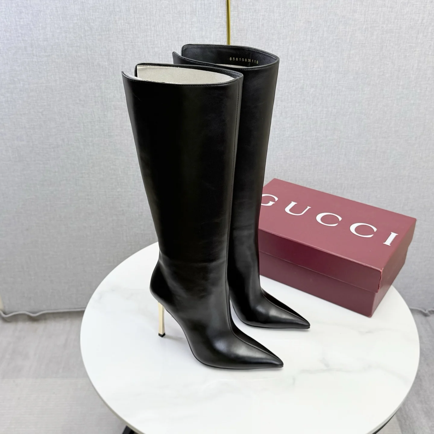 GUCCI Boots Black-Gold E10202609110599 - Image 4