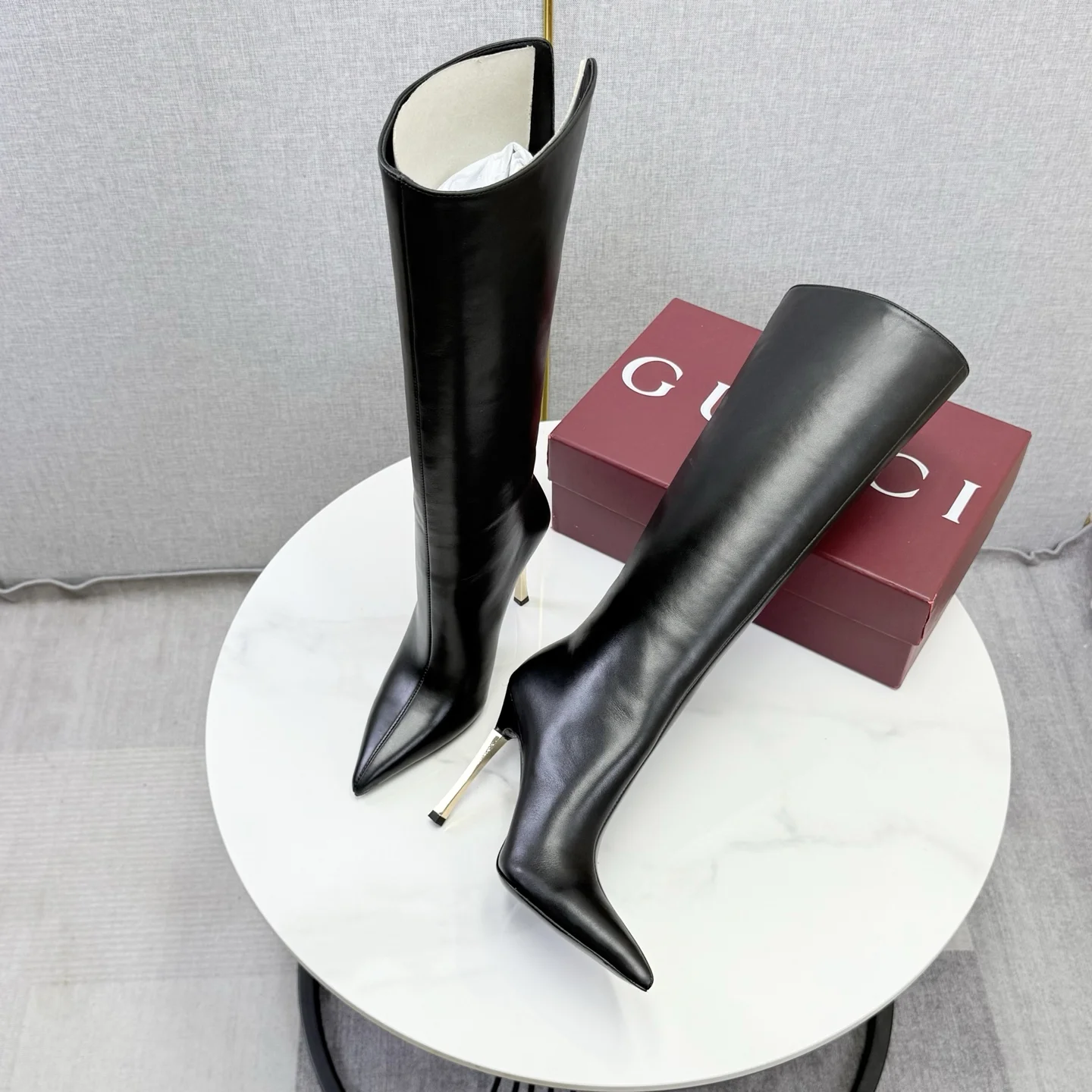 GUCCI Boots Black-Gold E10202609110599 - Image 6