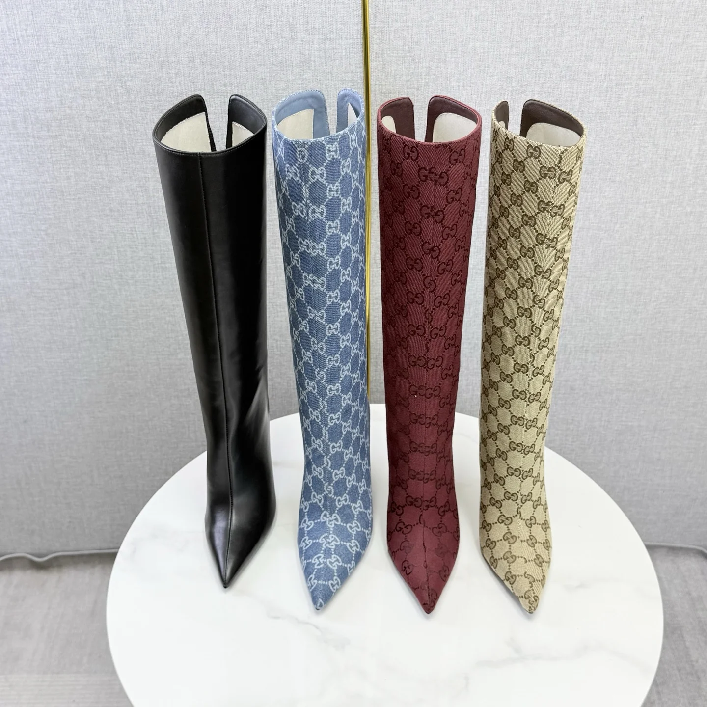 GUCCI Boots Burgundy-Silver D80202609110601 - Image 2