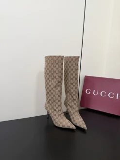 Alternative view of GUCCI Boots Calf Leather Beige-Brown EU35-42 D80202609110764