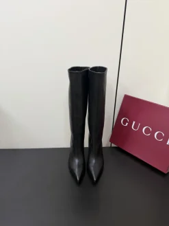 GUCCI Boots Calf Leather Black EU35-42 D80202609110763