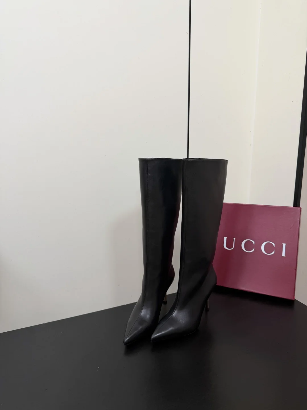 GUCCI Boots Calf Leather Black EU35-42 D80202609110763 - Image 3