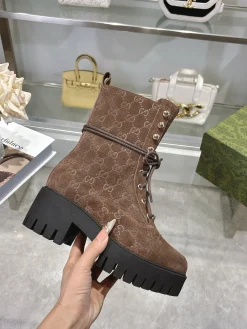 GUCCI Boots Leather Brown-Black EU36-42 C30202609111789