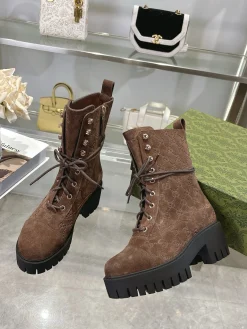 Alternative view of GUCCI Boots Leather Brown-Black EU36-42 C30202609111789