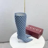 GUCCI Boots Patent Leather Blue-White EU35-39 D80202609110597