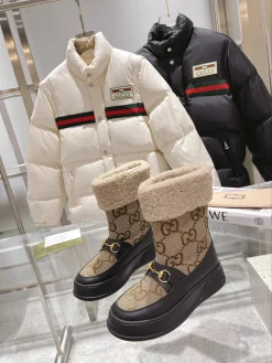 Alternative view of GUCCI Boots Shearling Leather Black-Beige EU35-42 C40202609111805