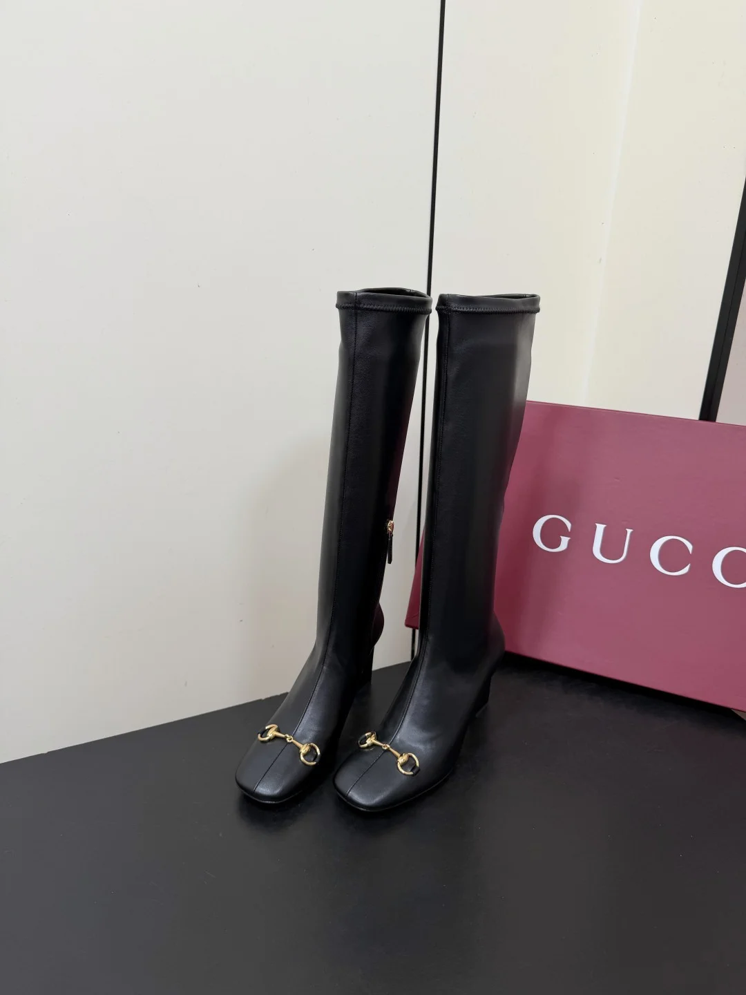 GUCCI Boots Stretch Lambskin Black-Gold EU35-42 D50202609110756 - Image 3