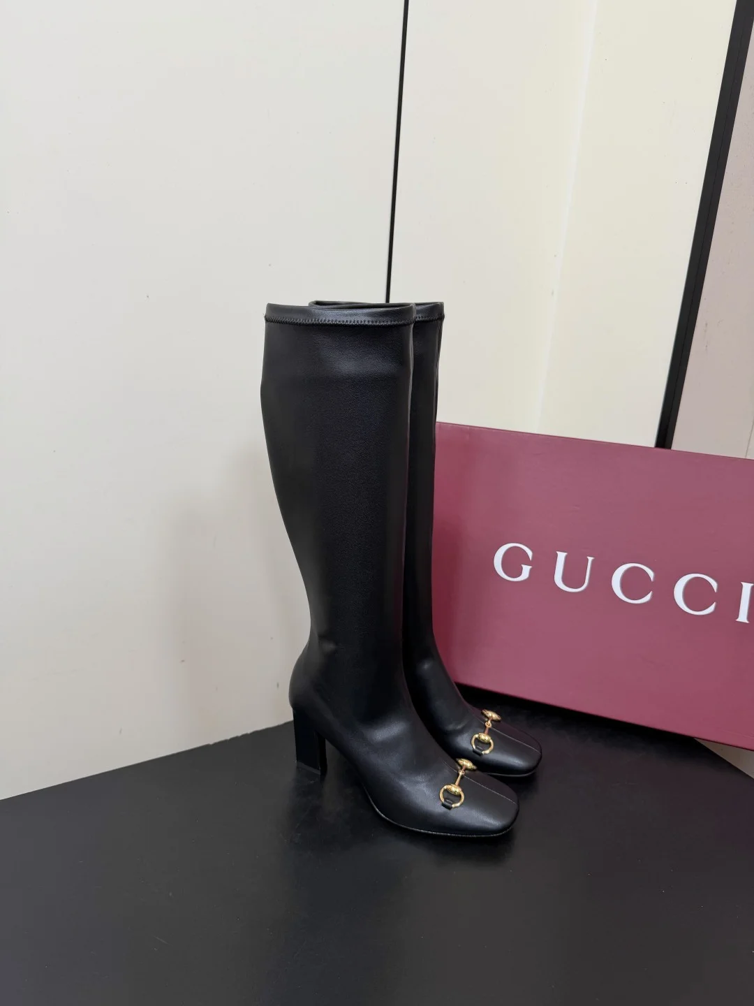 GUCCI Boots Stretch Lambskin Black-Gold EU35-42 D50202609110756 - Image 4