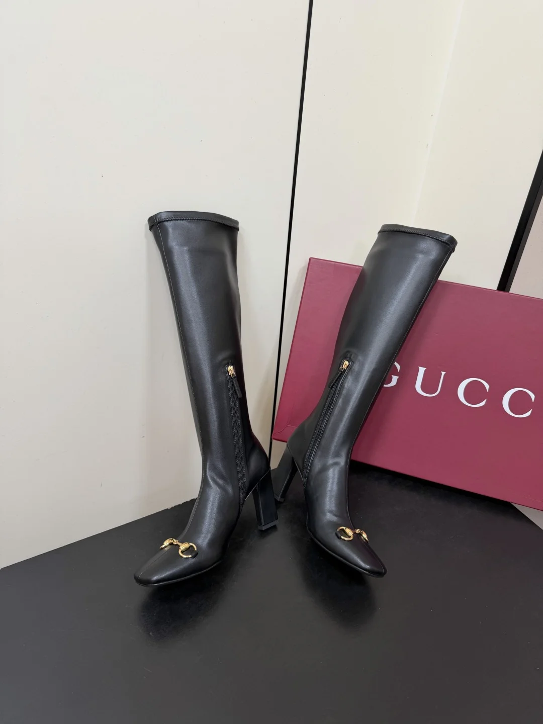 GUCCI Boots Stretch Lambskin Black-Gold EU35-42 D50202609110756 - Image 5