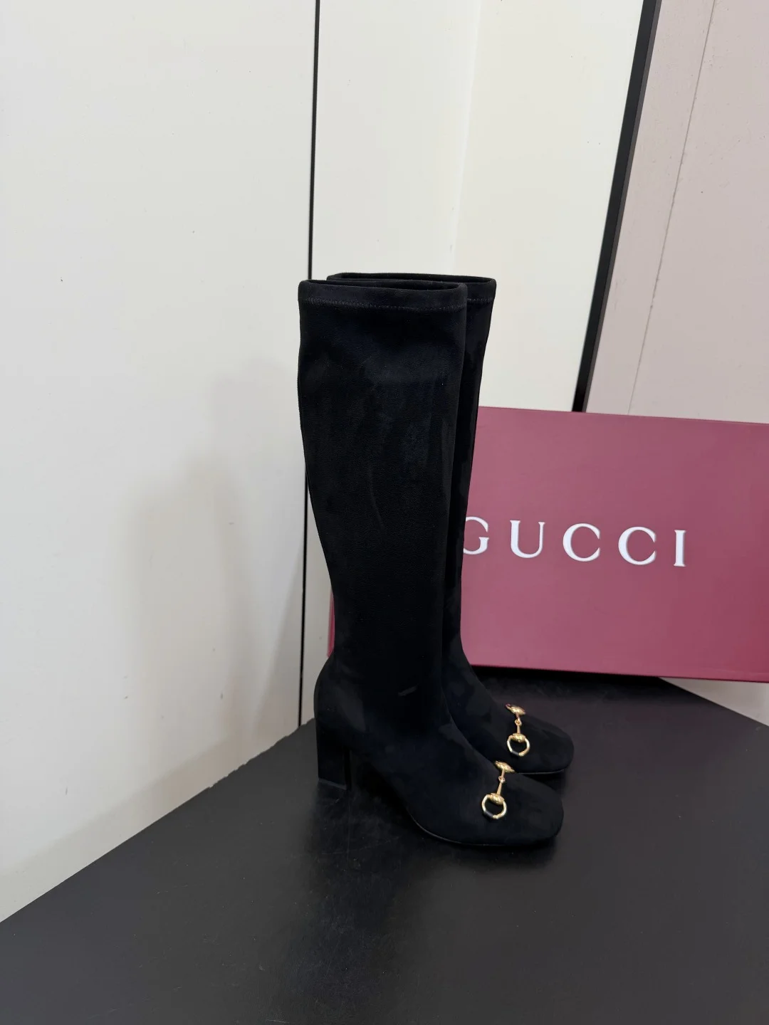 GUCCI Boots Stretch Lambskin Black-Gold EU35-42 D50202609110757 - Image 4