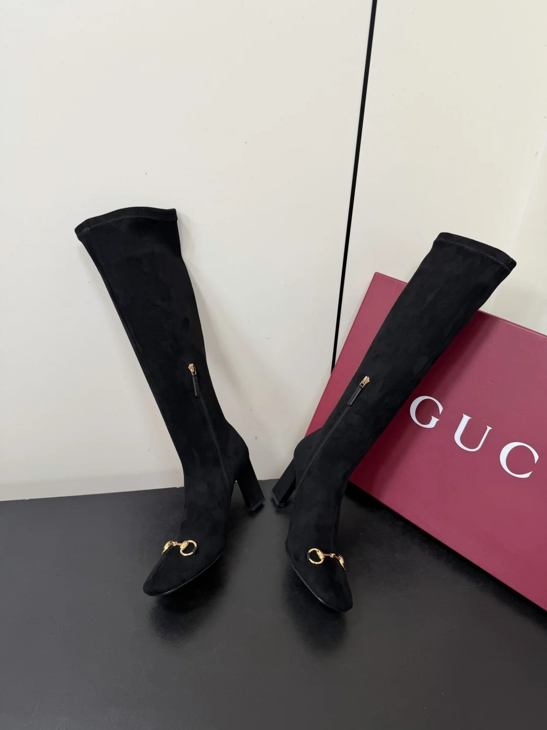 GUCCI Boots Stretch Lambskin Black-Gold EU35-42 D50202609110757 - Image 5