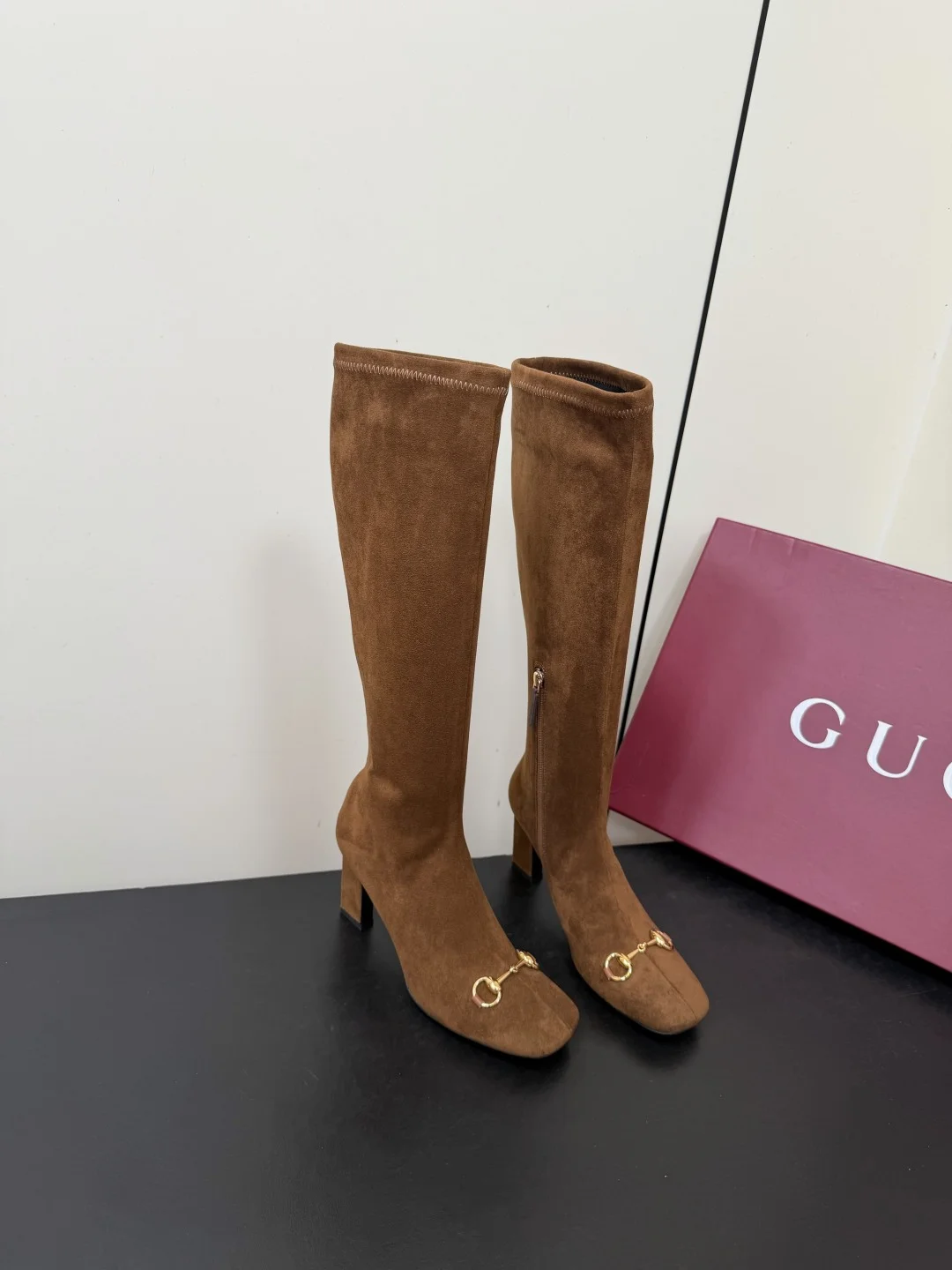 GUCCI Boots Stretch Lambskin Brown-Gold EU35-42 D50202609110758 - Image 2
