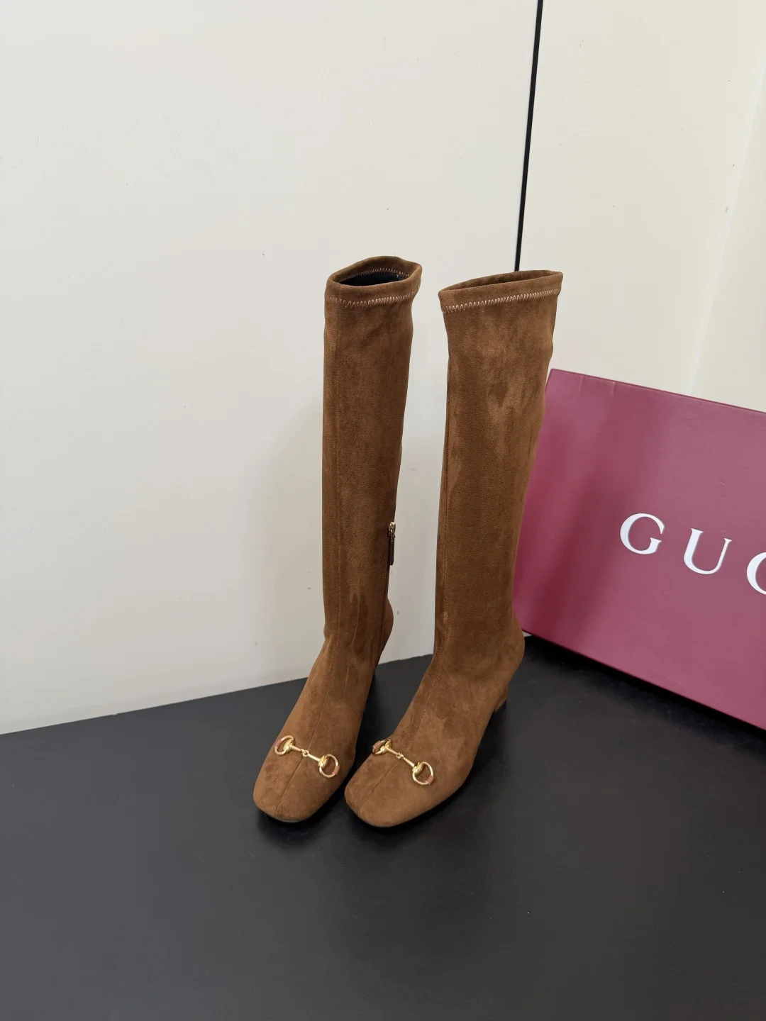 GUCCI Boots Stretch Lambskin Brown-Gold EU35-42 D50202609110758 - Image 3
