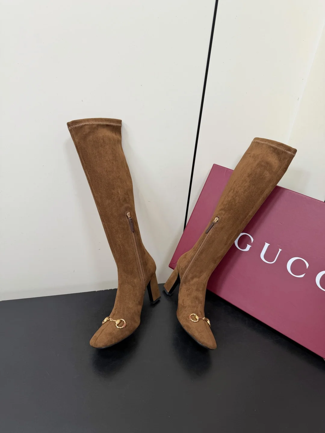 GUCCI Boots Stretch Lambskin Brown-Gold EU35-42 D50202609110758 - Image 5