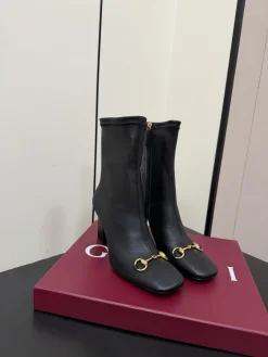 GUCCI Boots Stretch Sheepskin Black-Gold EU35-41 D20202609110753