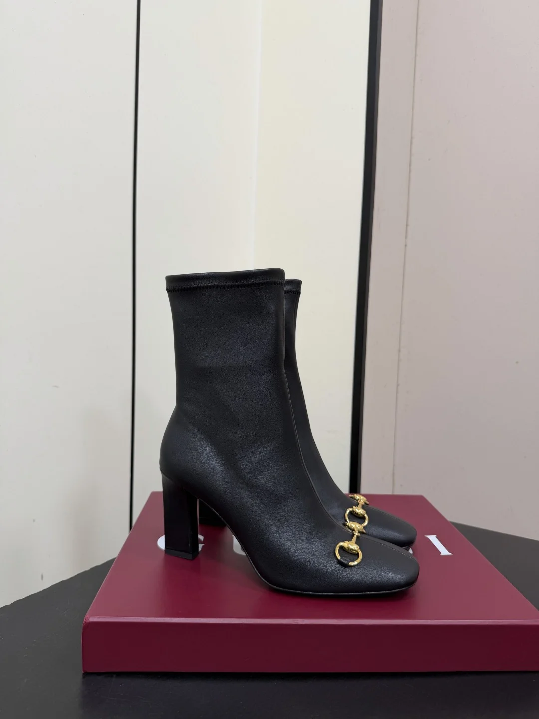 GUCCI Boots Stretch Sheepskin Black-Gold EU35-41 D20202609110753 - Image 4