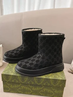 GUCCI Boots Suede Calfskin Black EU35-42 B90202609111803