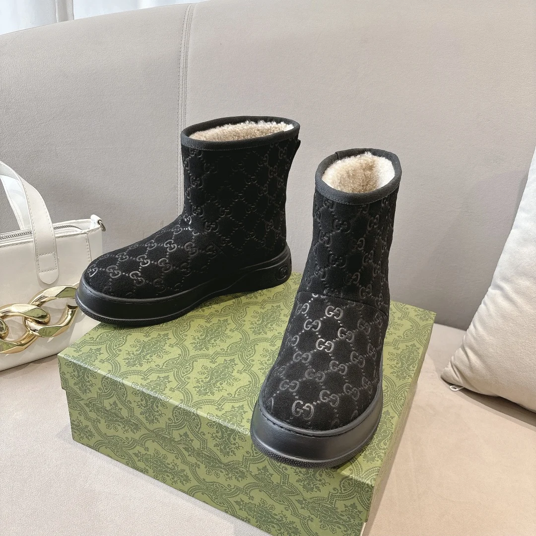 GUCCI Boots Suede Calfskin Black EU35-42 B90202609111803 - Image 5