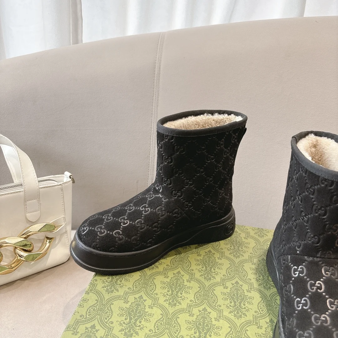 GUCCI Boots Suede Calfskin Black EU35-42 B90202609111803 - Image 6