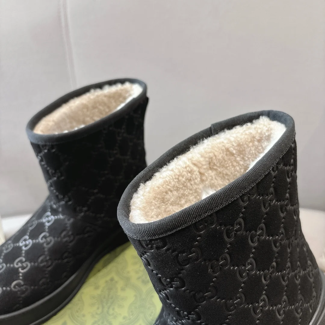 GUCCI Boots Suede Calfskin Black EU35-42 B90202609111803 - Image 7