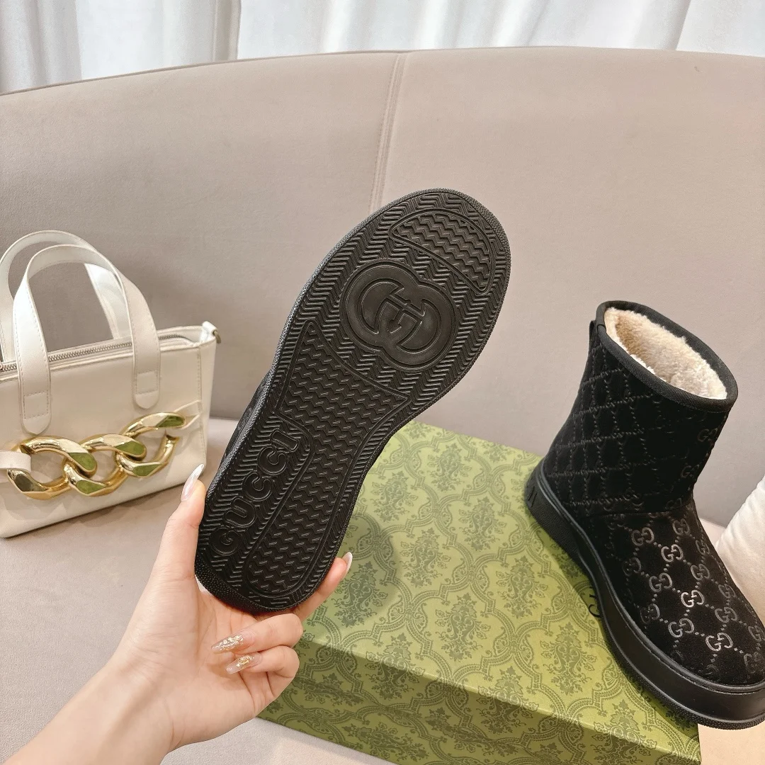 GUCCI Boots Suede Calfskin Black EU35-42 B90202609111803 - Image 9