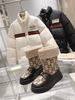 Alternative view of GUCCI Boots Wool Shearling Beige-Black-Gold EU35-42 C40202609111809