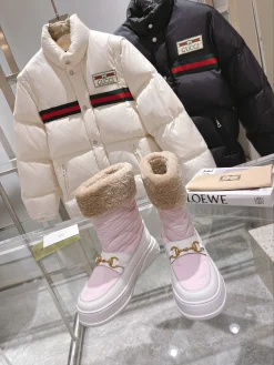 Alternative view of GUCCI Boots Wool Shearling White-Black-Pink-Gold EU35-42 C40202609111813