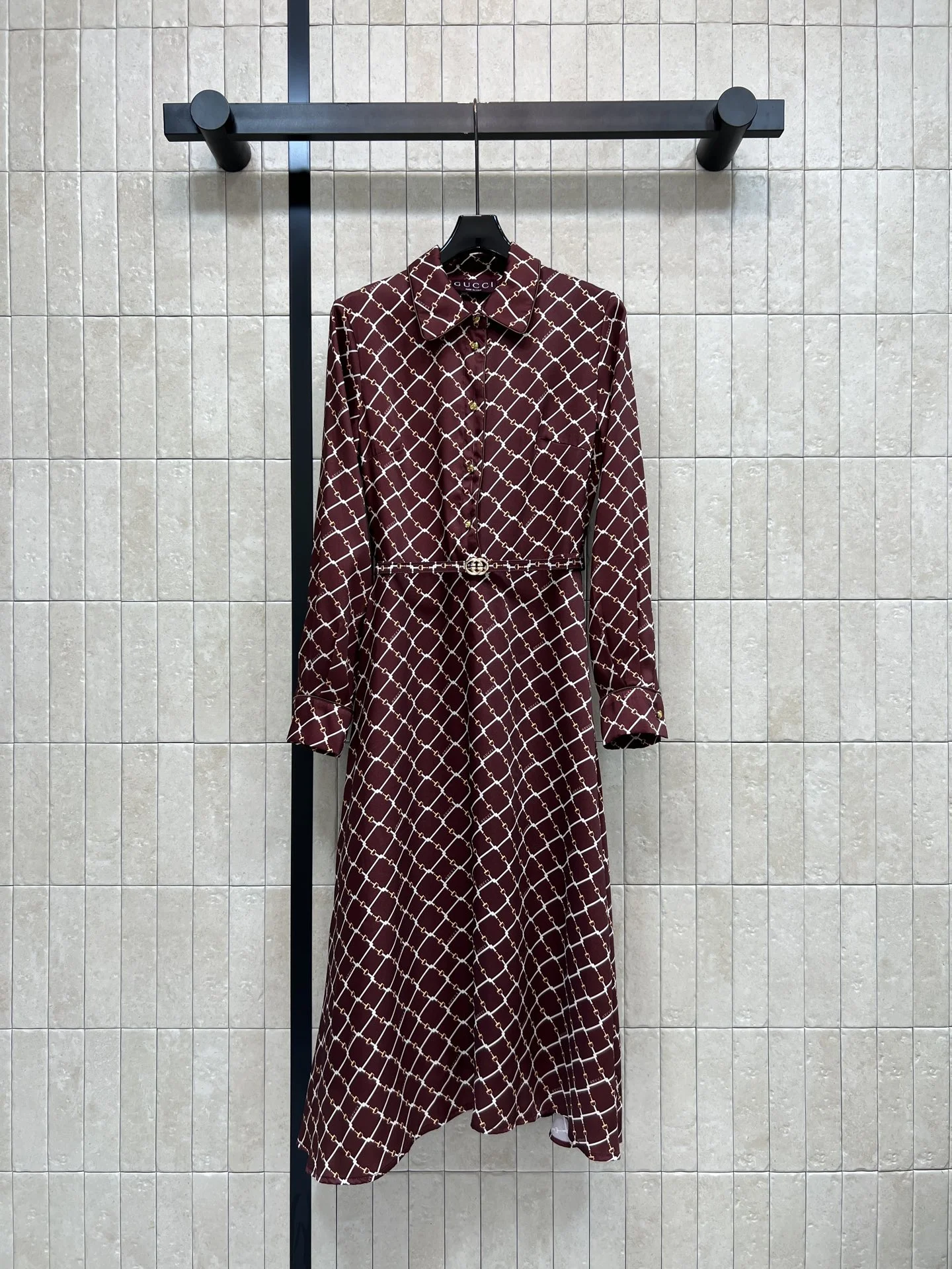 GUCCI Dresses Burgundy-White S-M-L C05202609060005