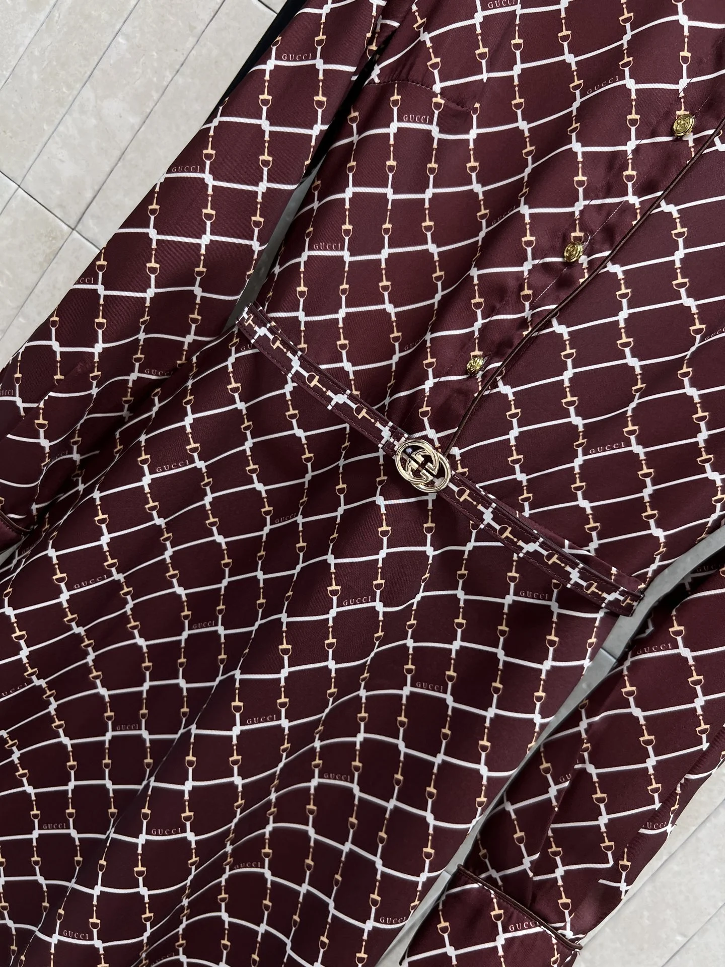 GUCCI Dresses Burgundy-White S-M-L C05202609060005 - Image 3