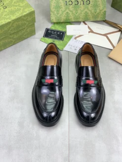 Alternative view of GUCCI Formal Shoes Calf Leather Black-Green-Red EU39-45 D80202609111067