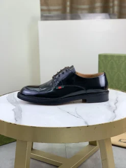 GUCCI Formal Shoes Calf Leather Black-Green-Red EU39-45 D80202609111077