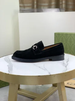 GUCCI Formal Shoes Calf Leather Black-Silver EU39-45 D80202609111070