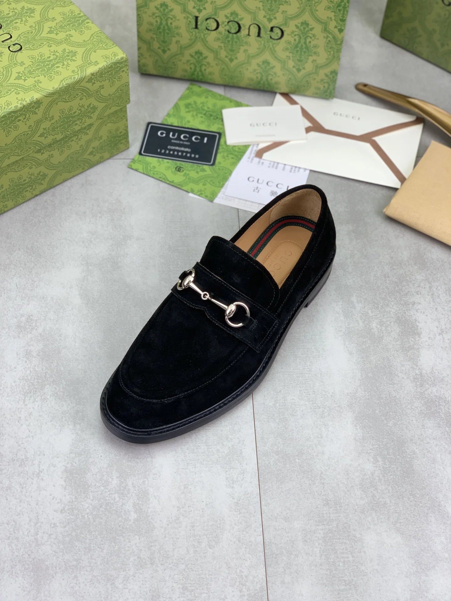 GUCCI Formal Shoes Calf Leather Black-Silver EU39-45 D80202609111070 - Image 4