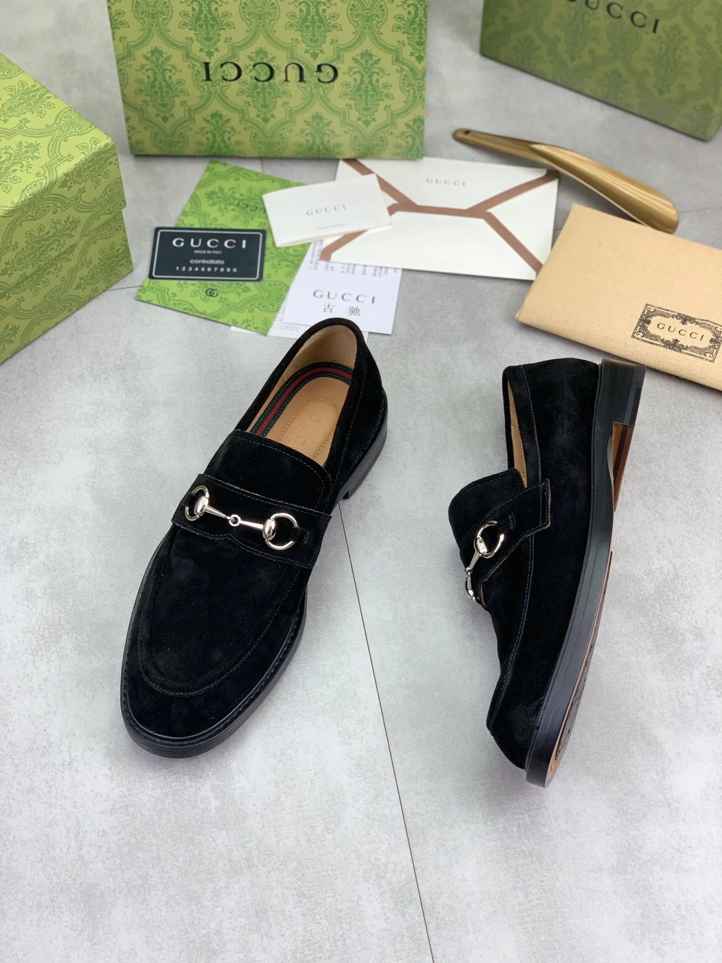 GUCCI Formal Shoes Calf Leather Black-Silver EU39-45 D80202609111070 - Image 5