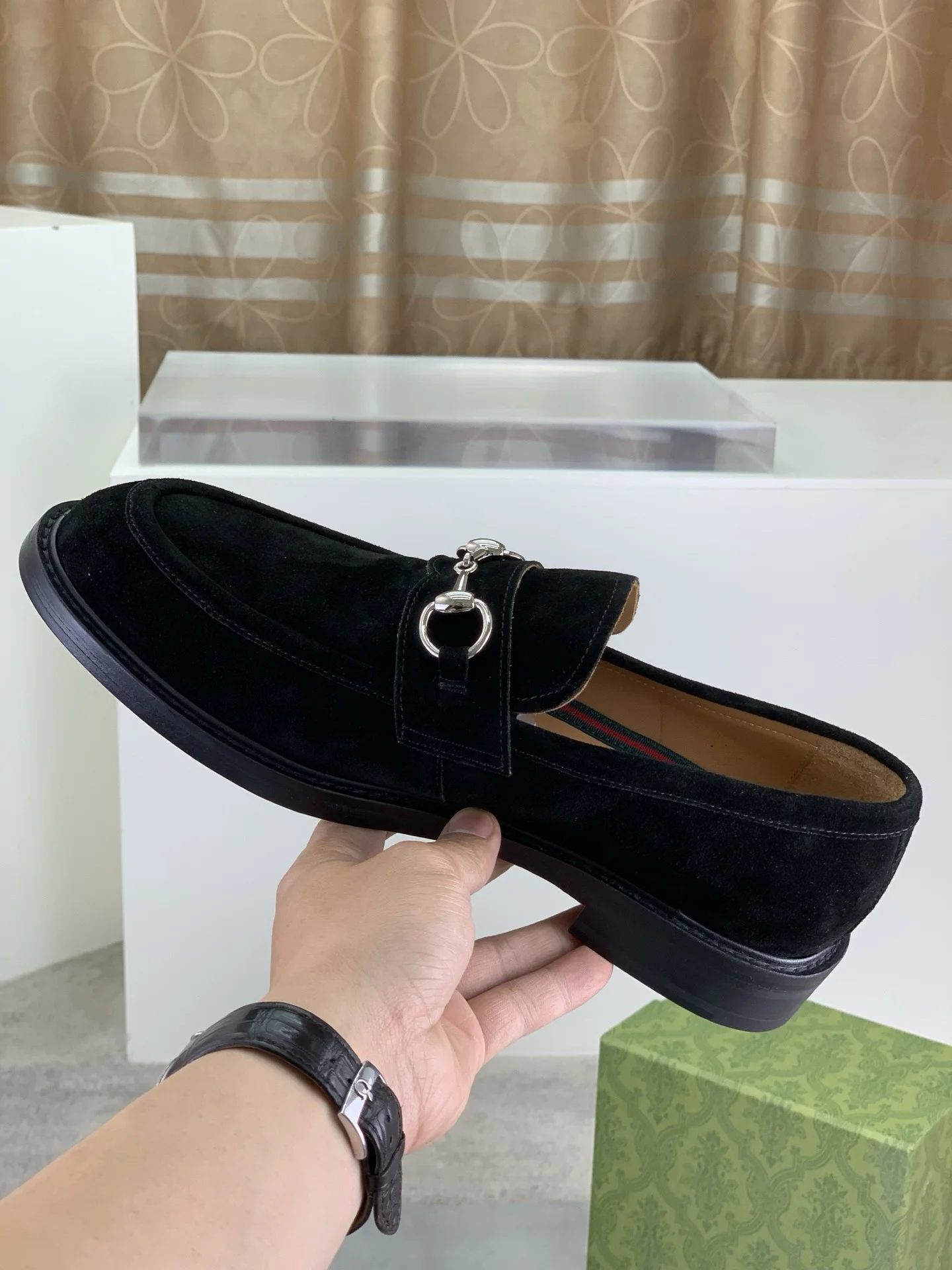 GUCCI Formal Shoes Calf Leather Black-Silver EU39-45 D80202609111070 - Image 6