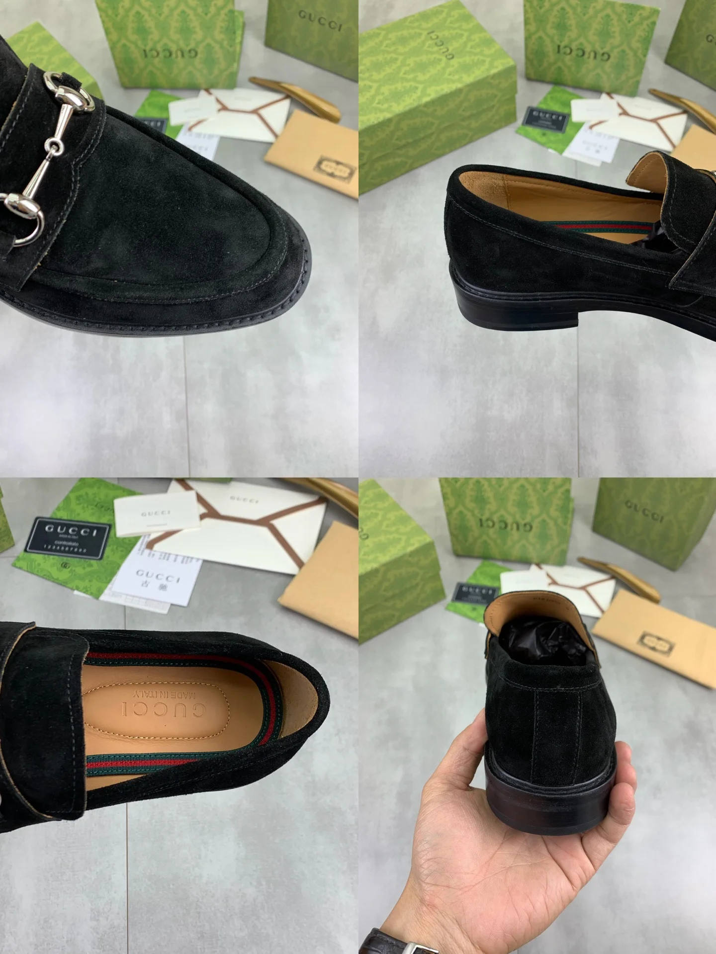 GUCCI Formal Shoes Calf Leather Black-Silver EU39-45 D80202609111070 - Image 9