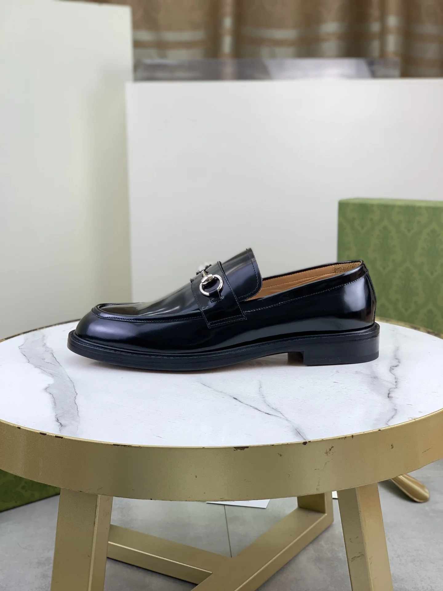GUCCI Formal Shoes Calf Leather Black-Silver EU39-45 D80202609111072