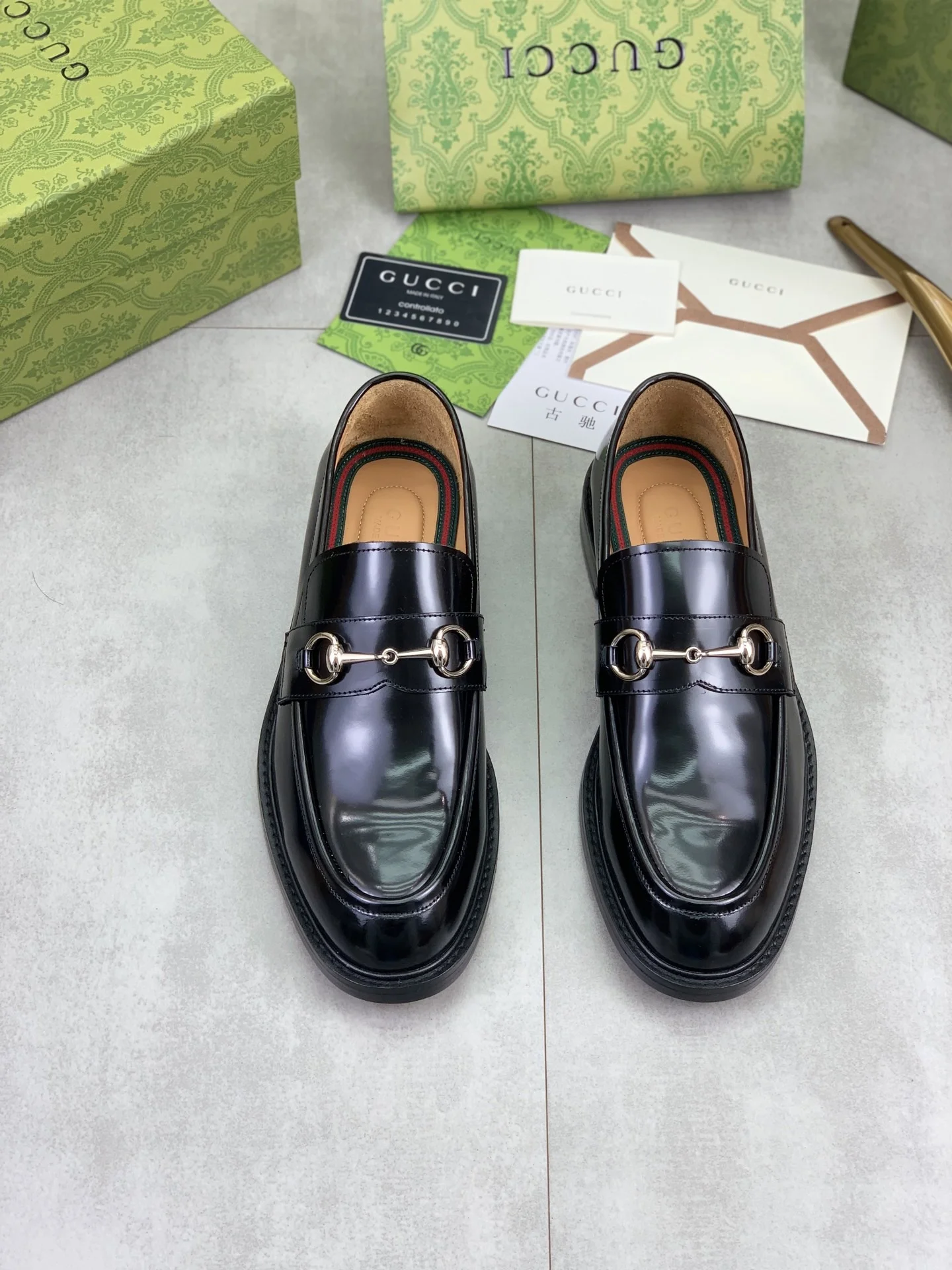 GUCCI Formal Shoes Calf Leather Black-Silver EU39-45 D80202609111072 - Image 2