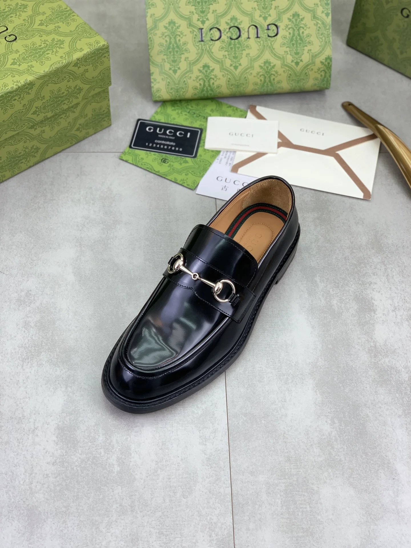 GUCCI Formal Shoes Calf Leather Black-Silver EU39-45 D80202609111072 - Image 4