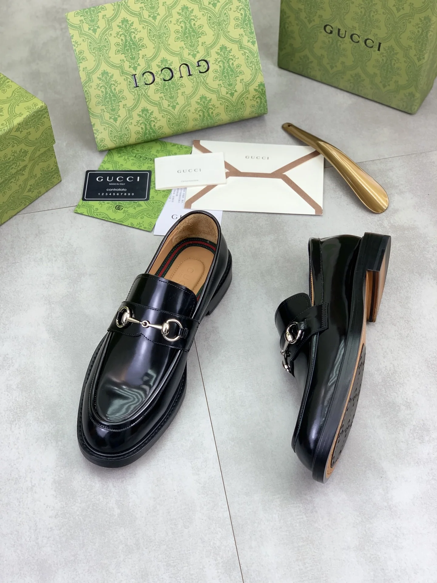 GUCCI Formal Shoes Calf Leather Black-Silver EU39-45 D80202609111072 - Image 5