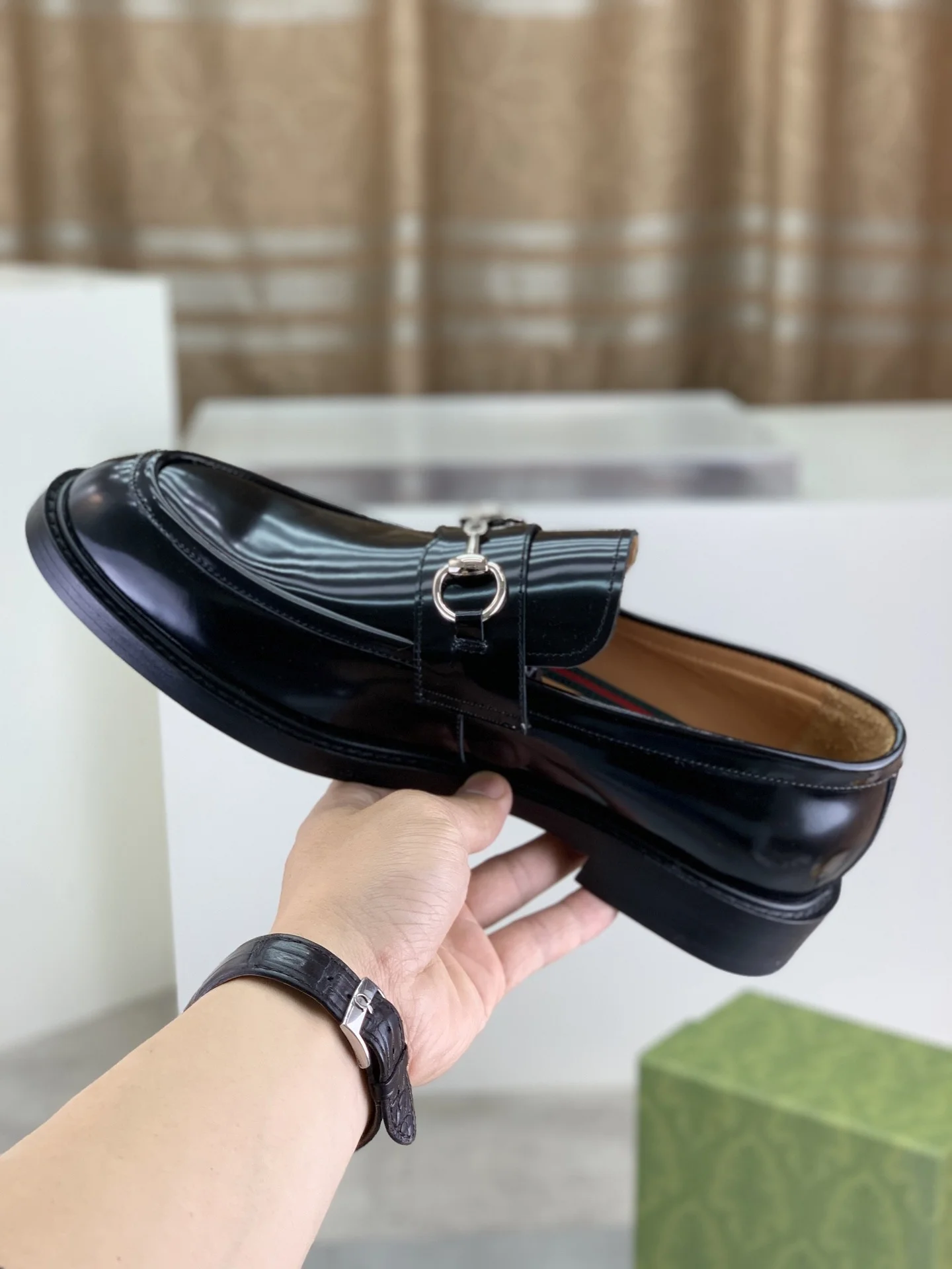 GUCCI Formal Shoes Calf Leather Black-Silver EU39-45 D80202609111072 - Image 6
