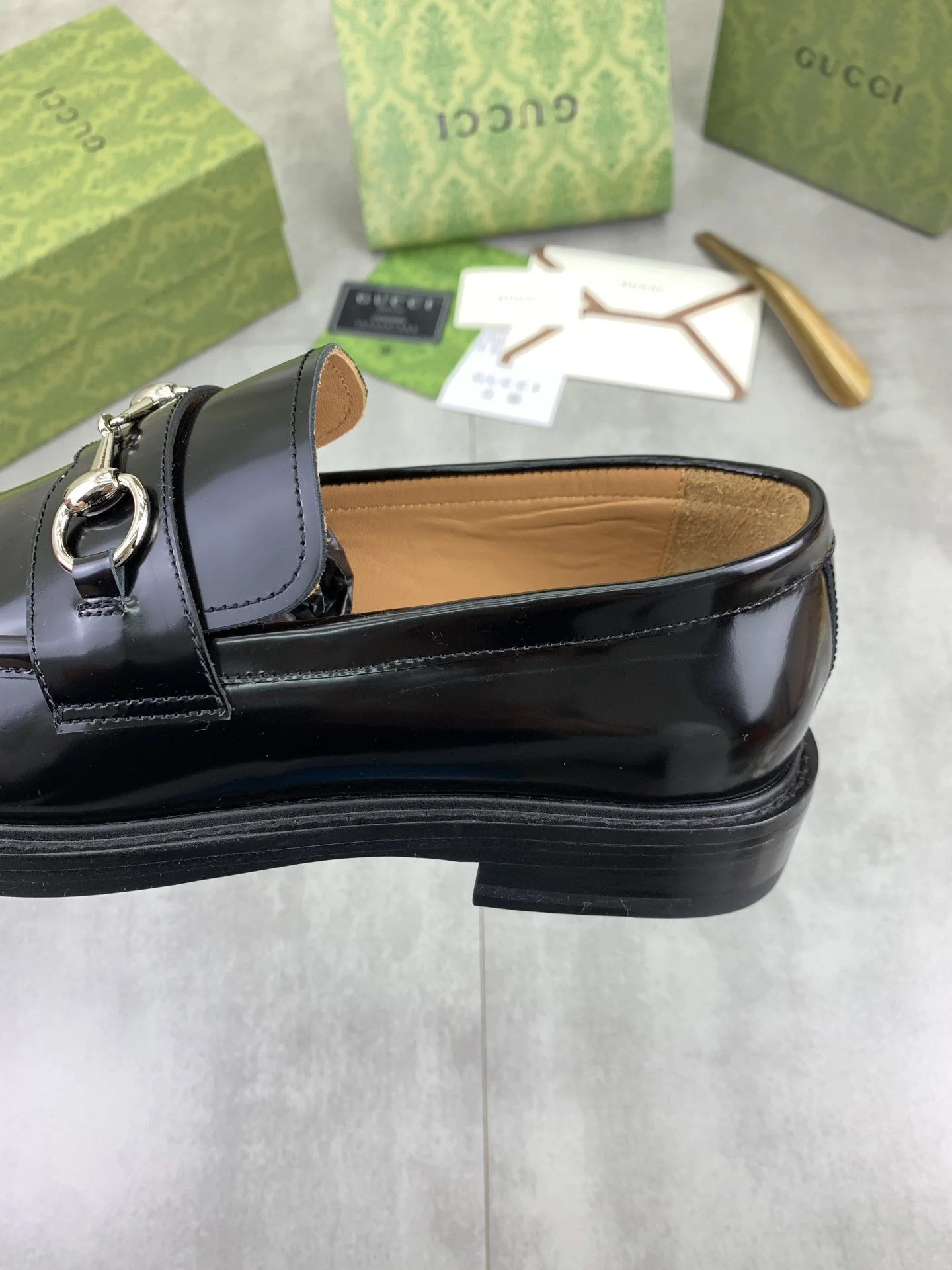 GUCCI Formal Shoes Calf Leather Black-Silver EU39-45 D80202609111072 - Image 7